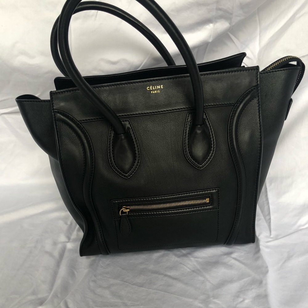 Celine Mini Black Luggage Tote